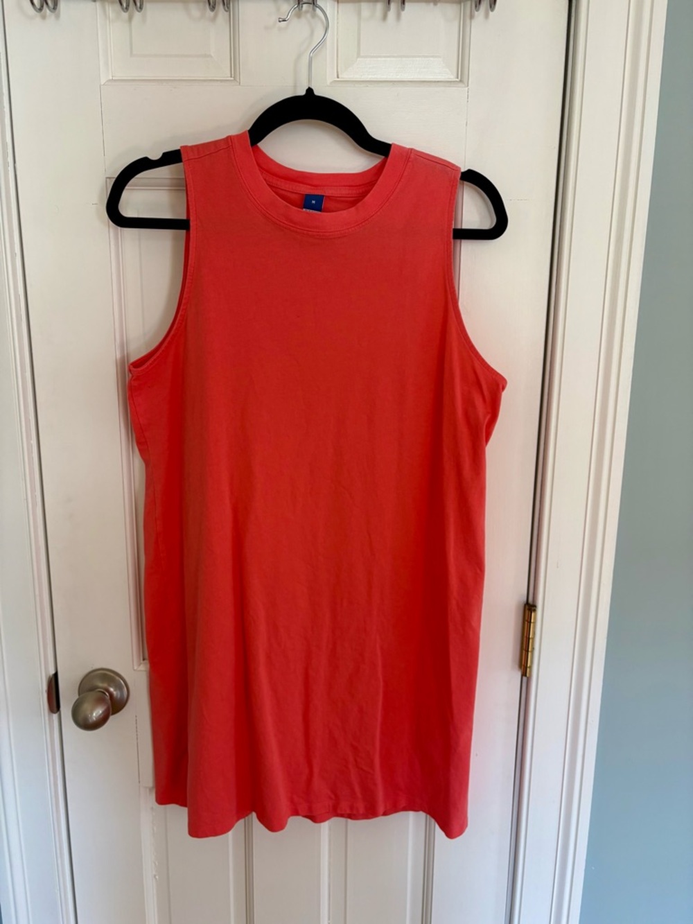 Old Navy Coral Sleeveless Shift Dress Casual Knit Tank Dress Medium